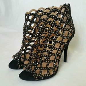 Zigi Soho "Duran" black faux suede stiletto